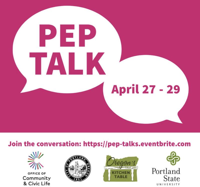 PEP talk - April 27th through 29th