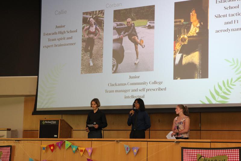 From left: Corban Stanton, Cristobal Mendoza-Gonzalez, and Callie Hardesty